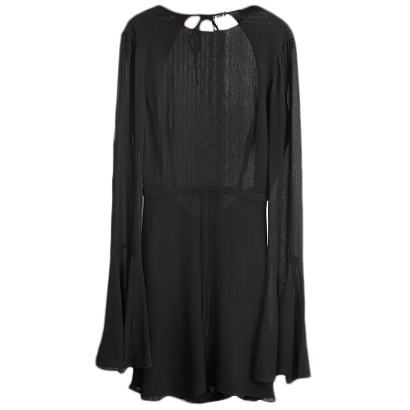 Black Pure Lust Dress Long Sleeves