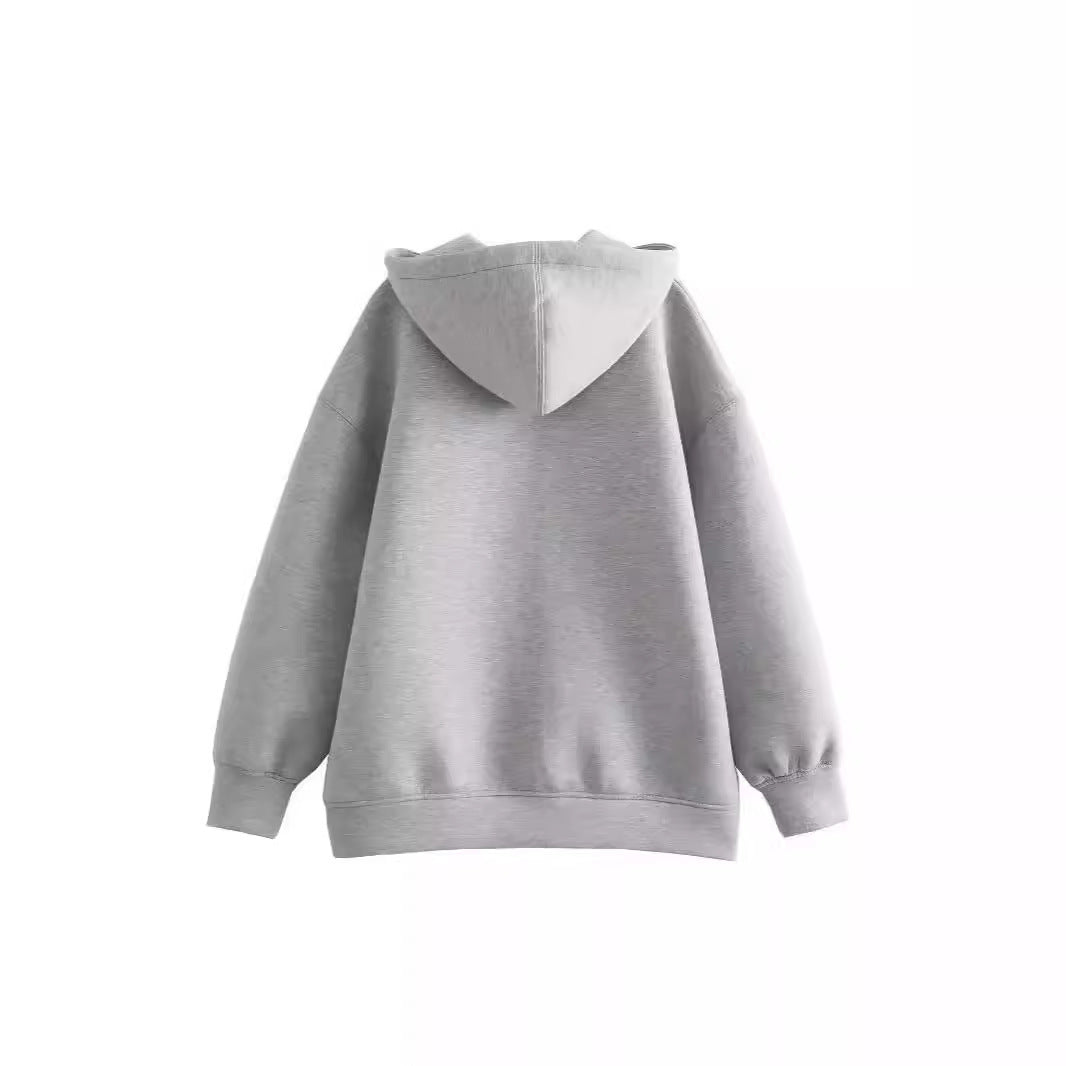 Hooded Long Loose Cardigan Sweater