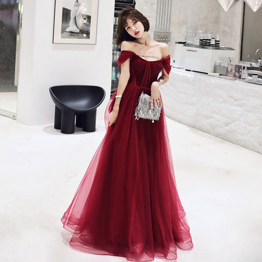 Women's Red Modern Engagement Dress