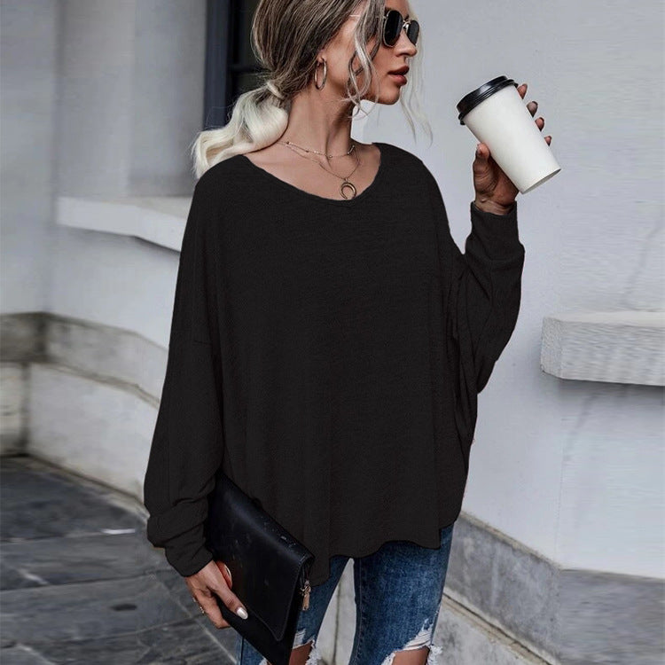 Women's Fashion Loose Lace-up T-shirt