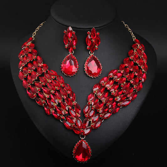 Crystal African Necklace and Earring Set