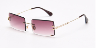 Rimless Rectangle Fashion Sunglasses