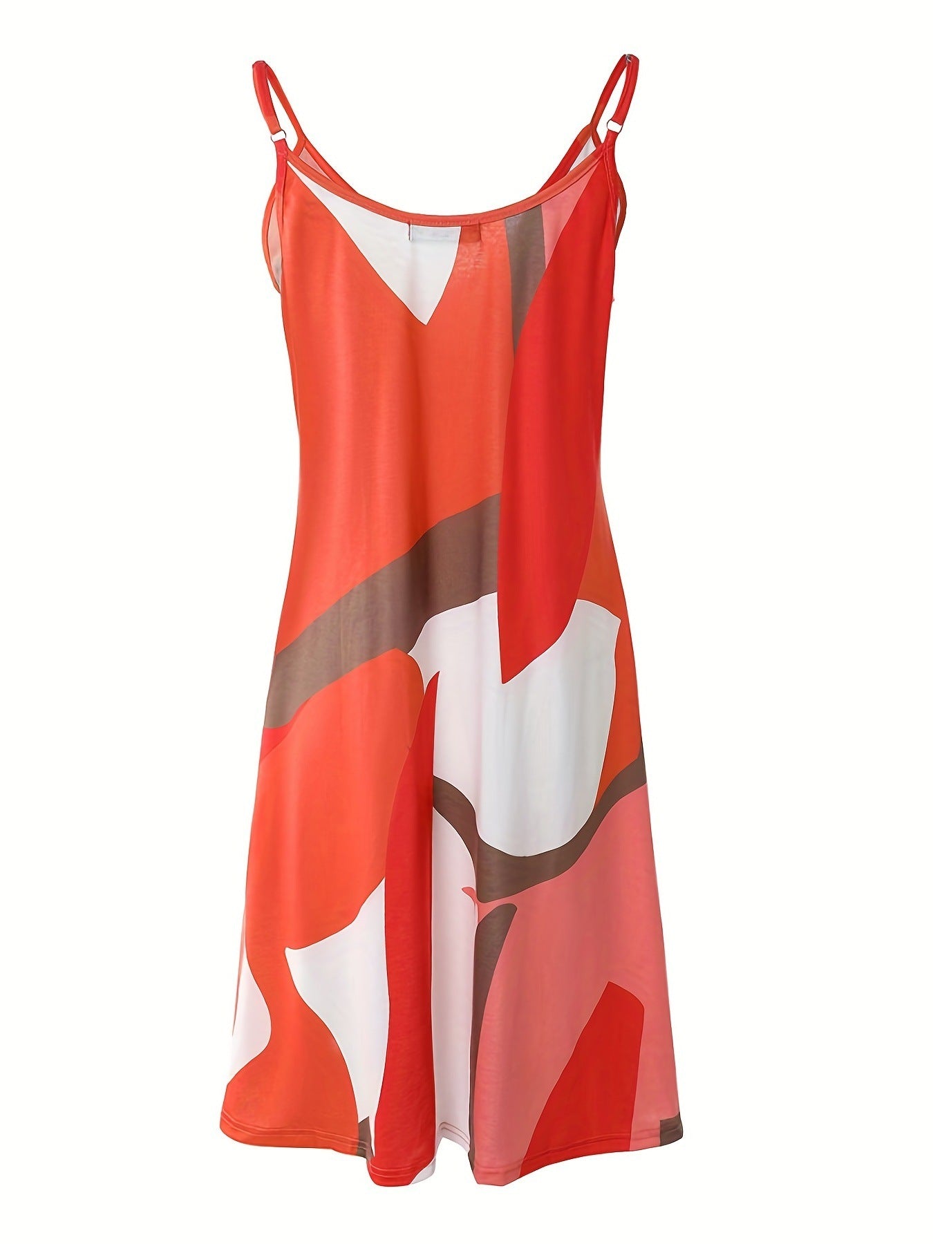 Printed V-neck Sling Dress Women