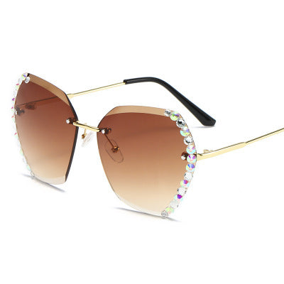 Women's UV protection diamond sunglasses