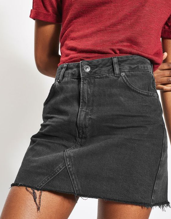 High Waist Denim Mini Jeans Skirt - girl season boutique