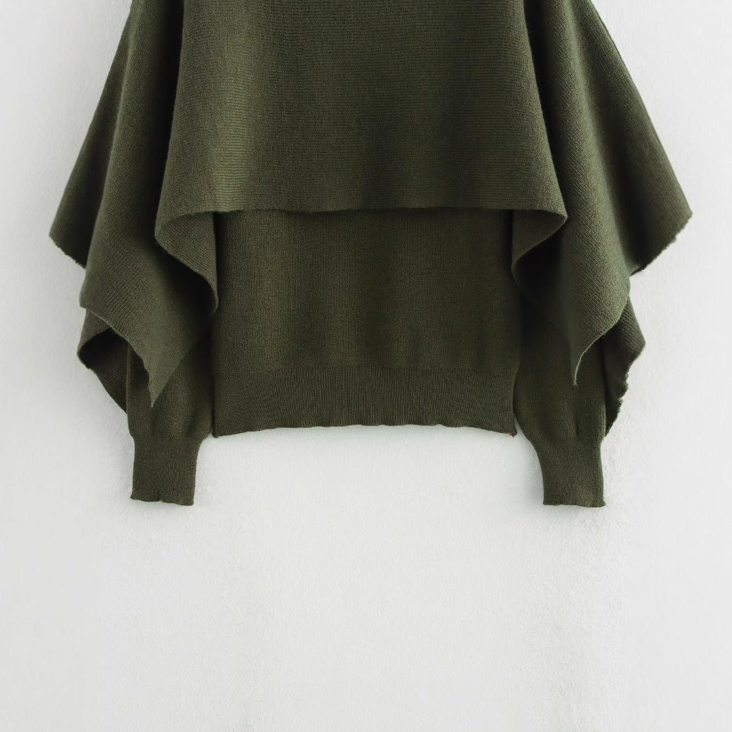 Women's Pullover Cape Sweater Top