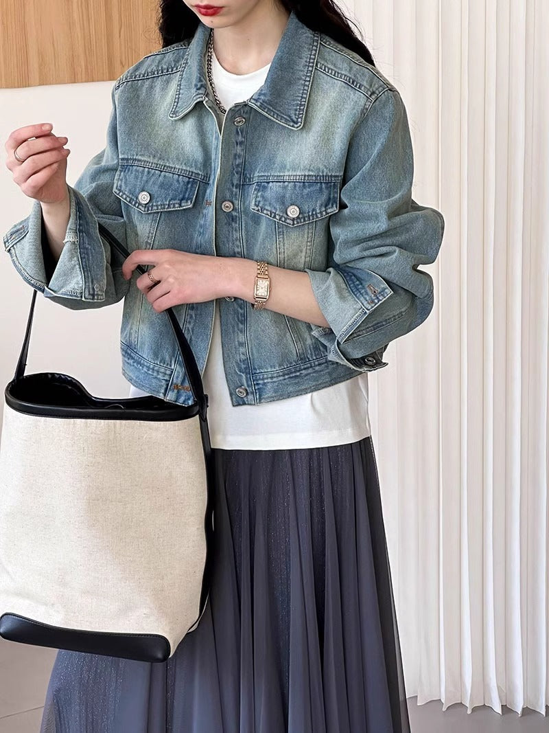 Spring American Style Loose All-matching denim Jacket