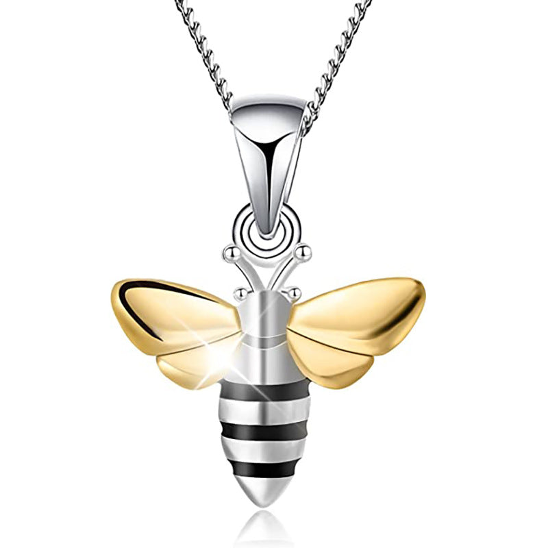 Honey Bee Golden Necklace Fashion Jewelry Set