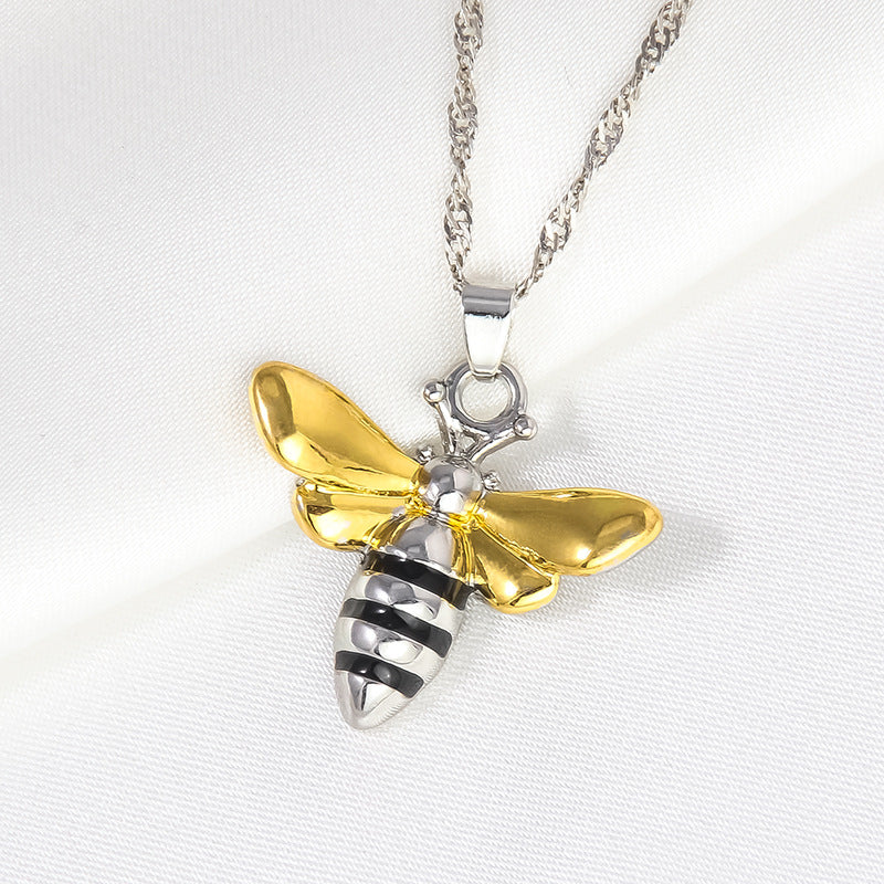 Honey Bee Golden Necklace Fashion Jewelry Set