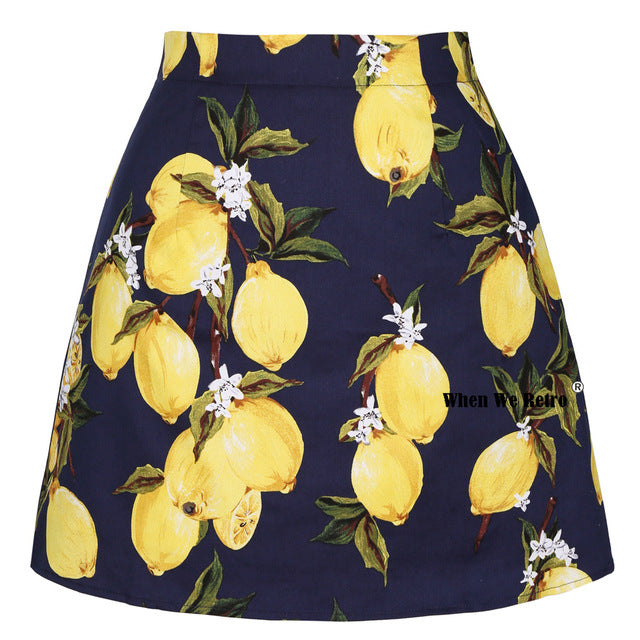 Summer Cotton Floral Print Mini Skirt - girl season boutique