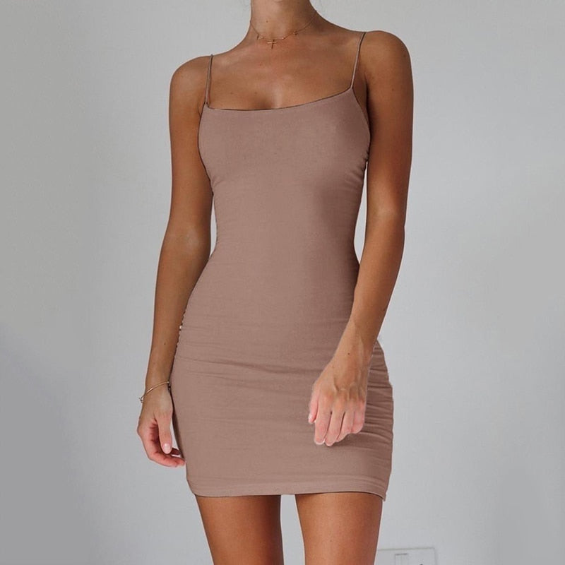 Body Hug Hanging Neck Tight-fitting Hip Skirt Dress