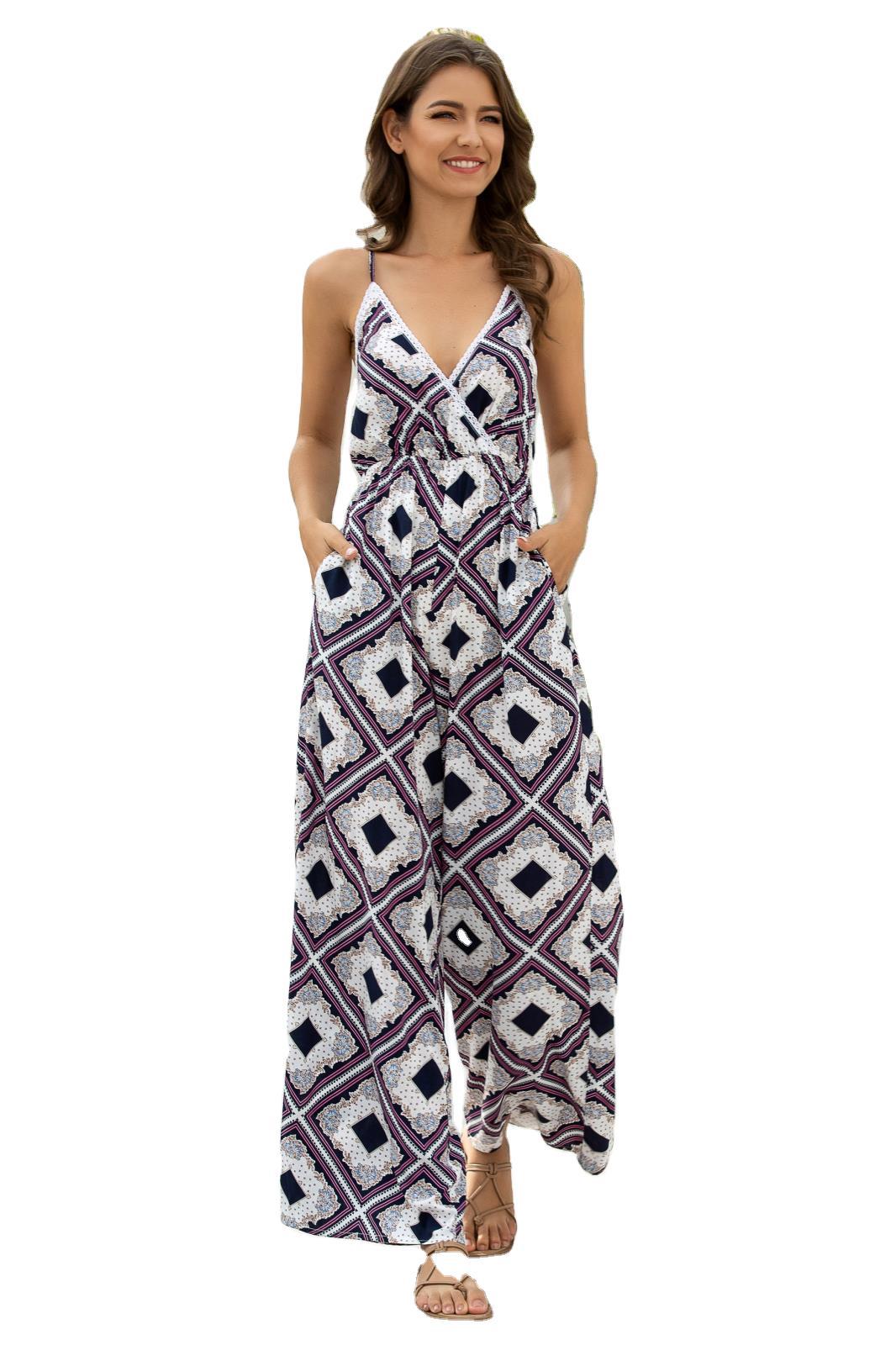 Fashion Women's Summer Halter wide-leg jumpsuit