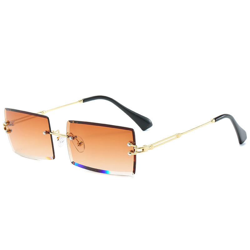 Rimless Rectangle Fashion Sunglasses shades