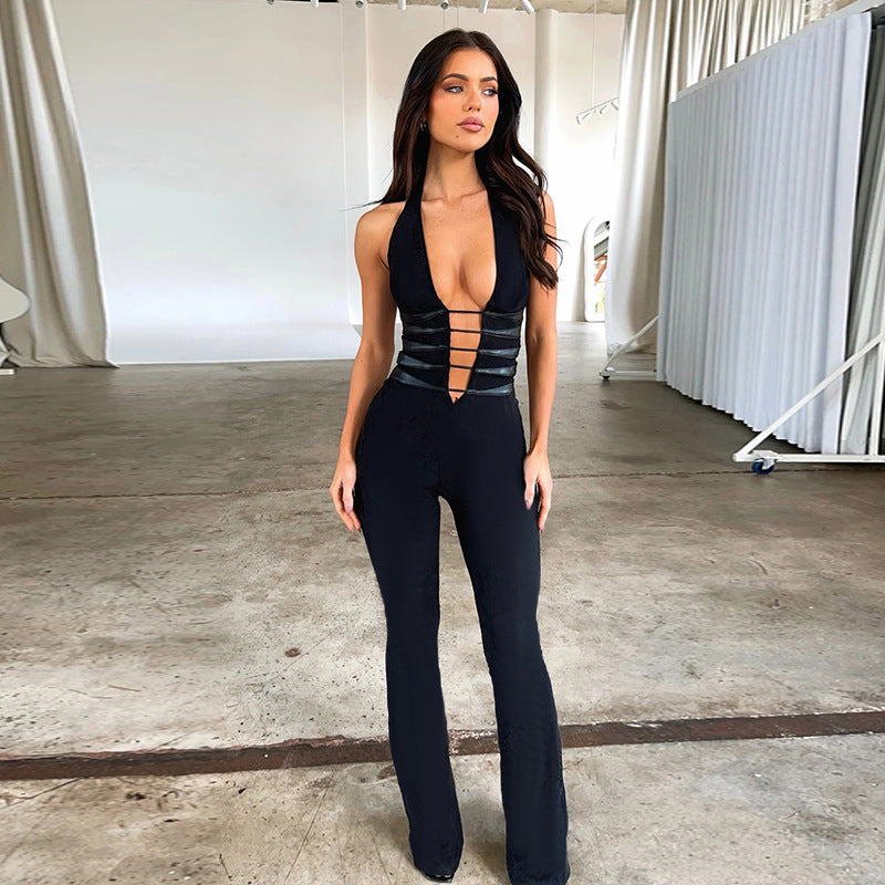 Women's Jumpsuit Fashion Hot Girl Hollow Backless Jumpsuit