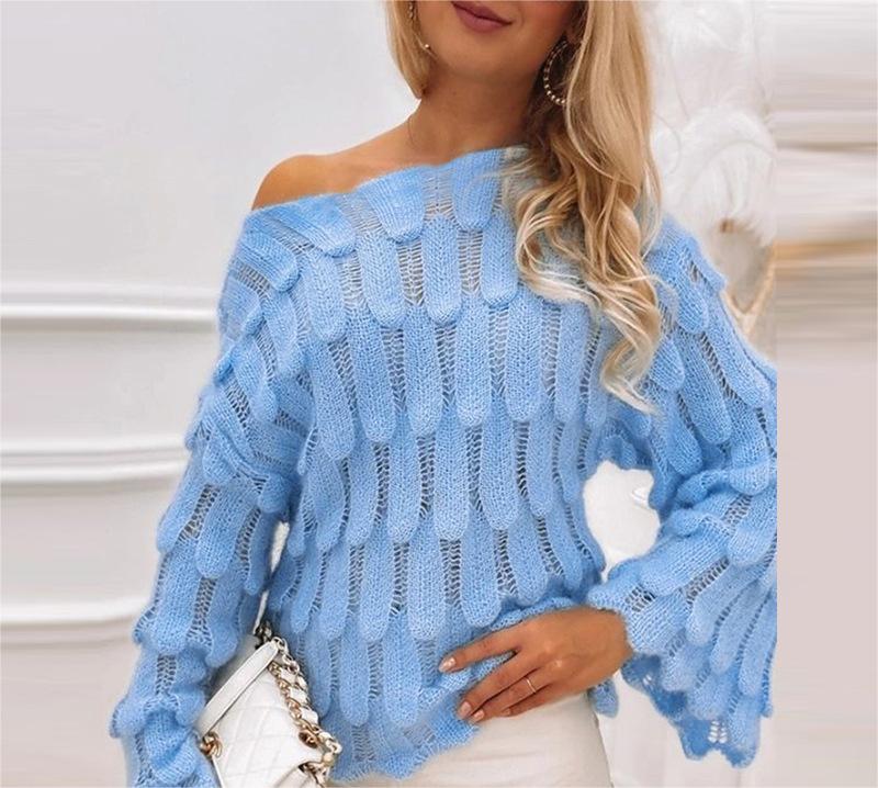 Autumn And Winter Elegant Texture Knitted Sweater Women's Clothing