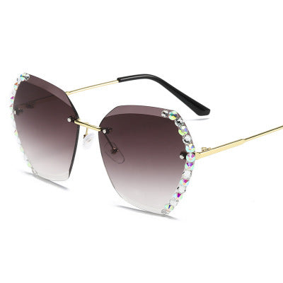 Women's UV protection diamond sunglasses