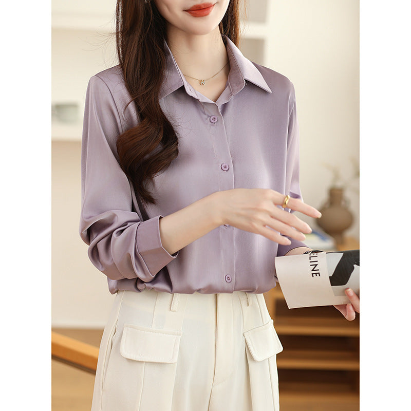 High-grade Non-ironing Anti-wrinkle Solid Color Acetate Shirt