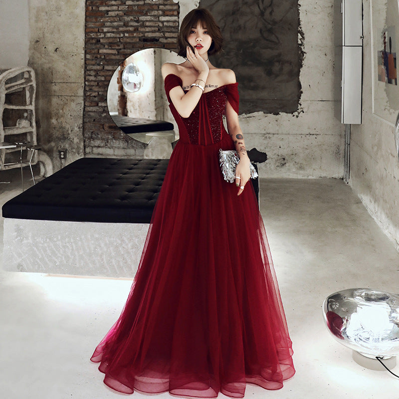 Women's Red Modern Engagement Dress