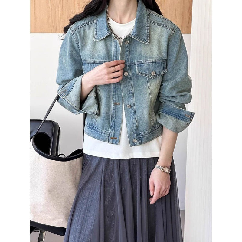 Spring American Style Loose All-matching denim Jacket