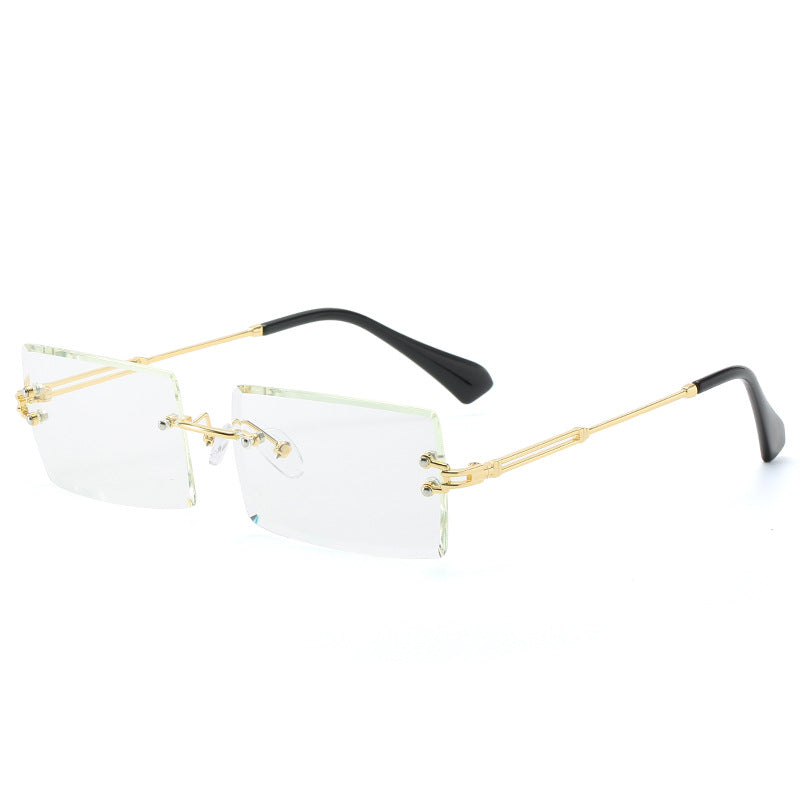 Rimless Rectangle Fashion Sunglasses