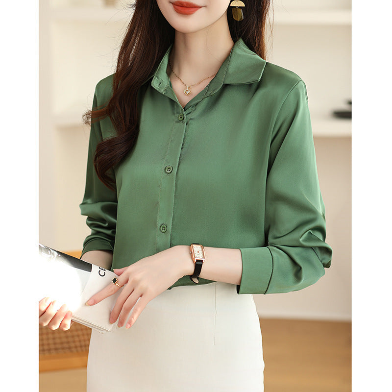 High-grade Non-ironing Anti-wrinkle Solid Color Acetate Shirt