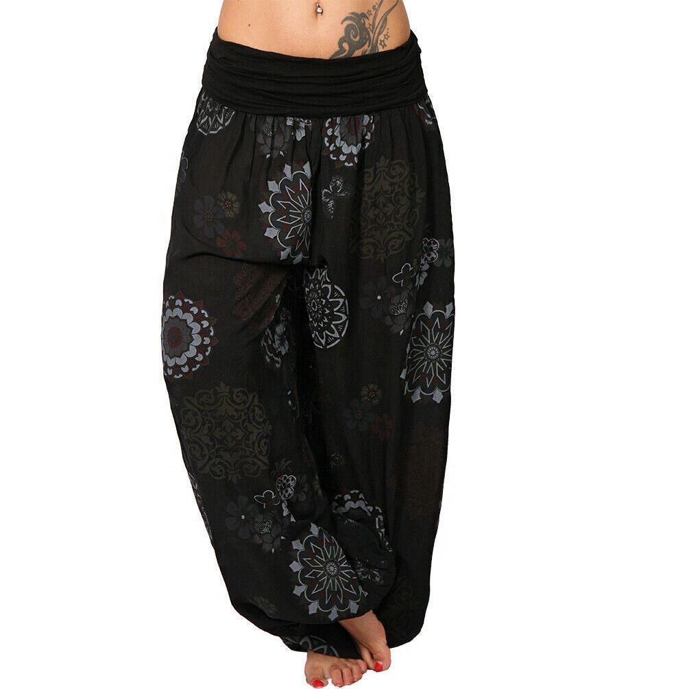 Floral Print Casual Jumpsuit Harem Pants