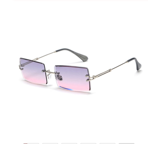 Rimless Rectangle Fashion Sunglasses shades