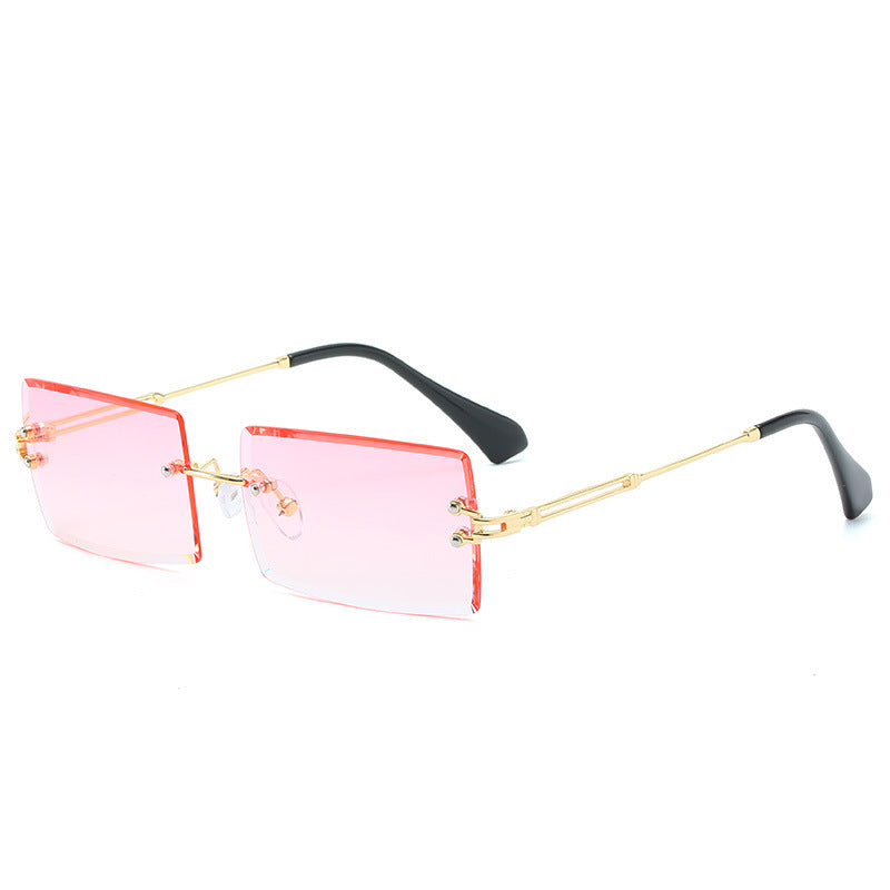 Rimless Rectangle Fashion Sunglasses