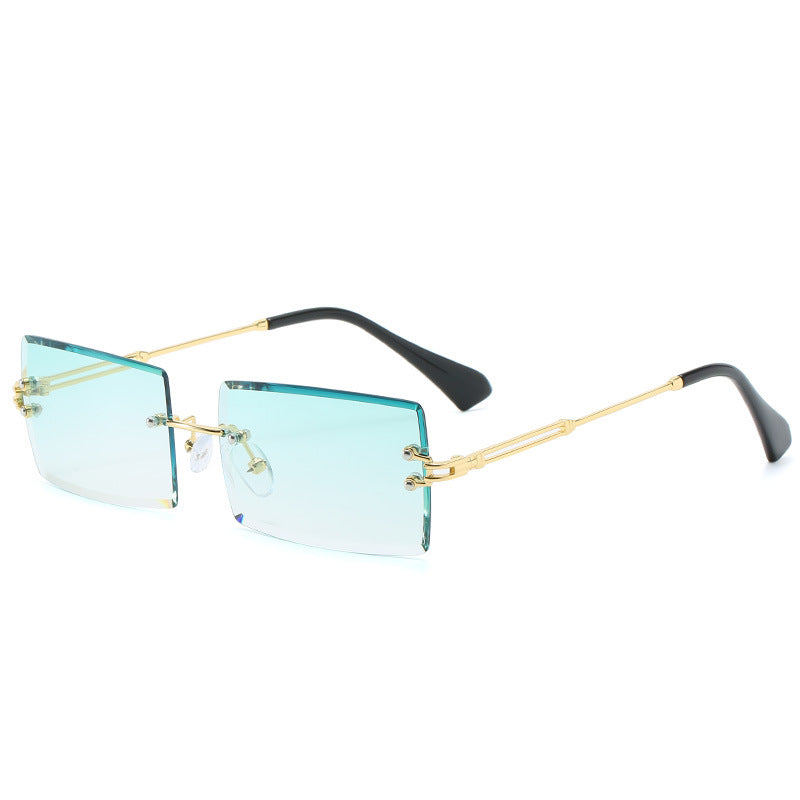 Rimless Rectangle Fashion Sunglasses shades