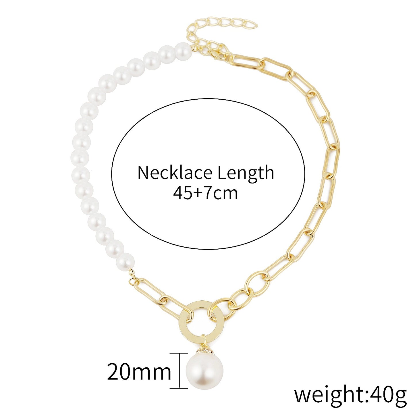 Women's Special-shaped Pearl Necklace Versatile French Advanced