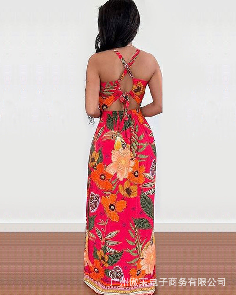 Women's Simple Camisole Printed Dress