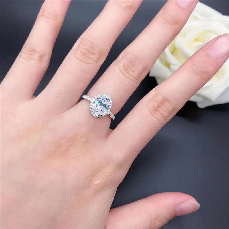 Moissanite Big Diamond Diamond Ring Wholesale Shaped Pigeon Rhinestone Ring