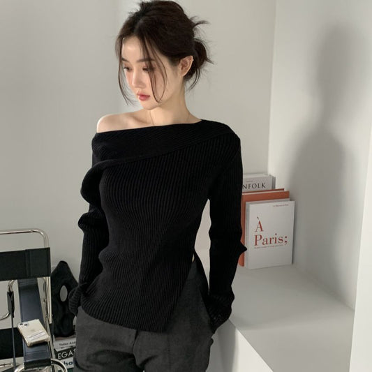 Fashion Knitwear Women's Off-the-shoulder Top