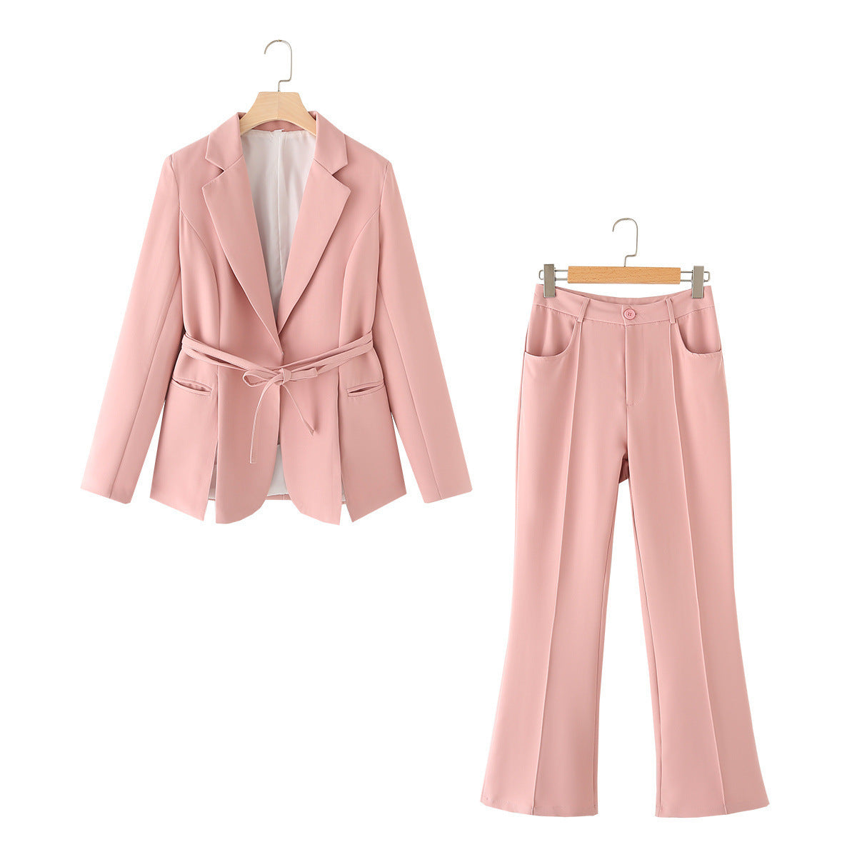 Fashion Temperament Series Belt Pants Suit