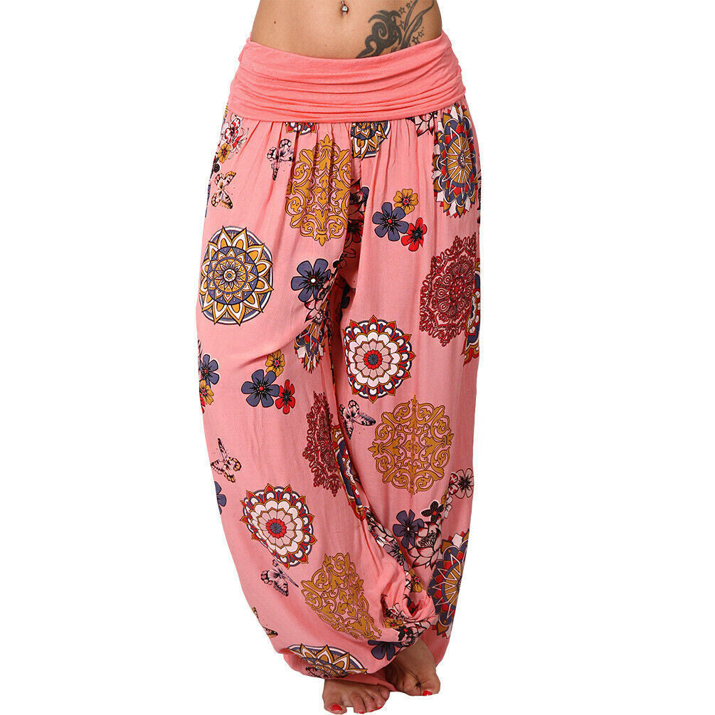 Floral Print Casual Jumpsuit Harem Pants