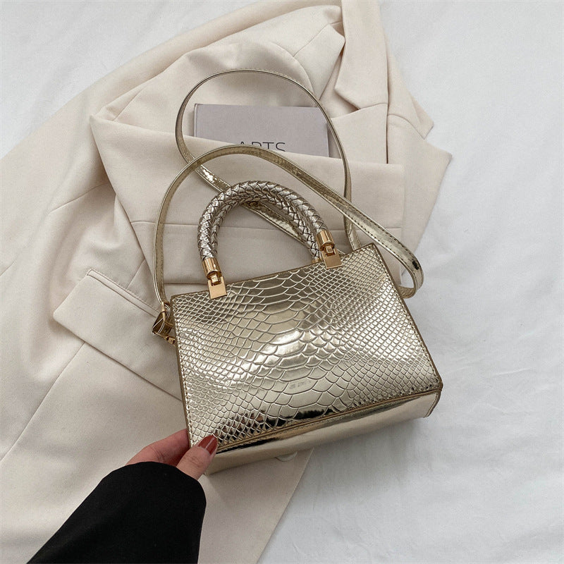 Fashion Snake Pattern Shoulder Bag Casual Messenger Bag For Women