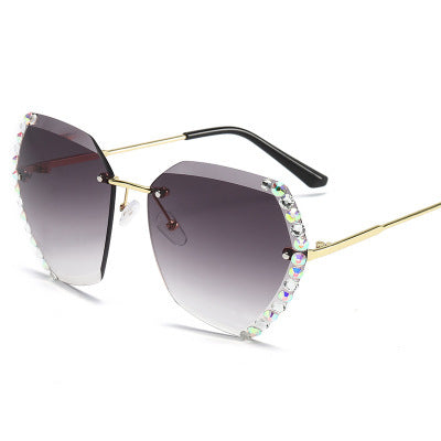 Women's UV protection diamond sunglasses