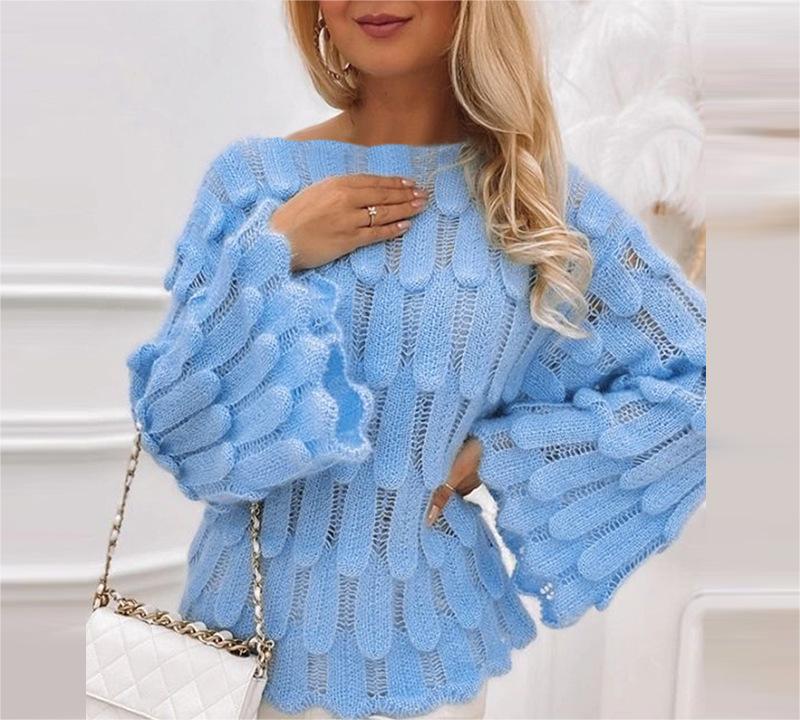 Autumn And Winter Elegant Texture Knitted Sweater Women's Clothing