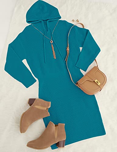 Season Hottie Hooded Bodycon Sweater Dress