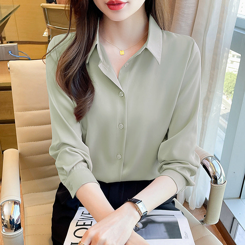 High-grade Non-ironing Anti-wrinkle Solid Color Acetate Shirt