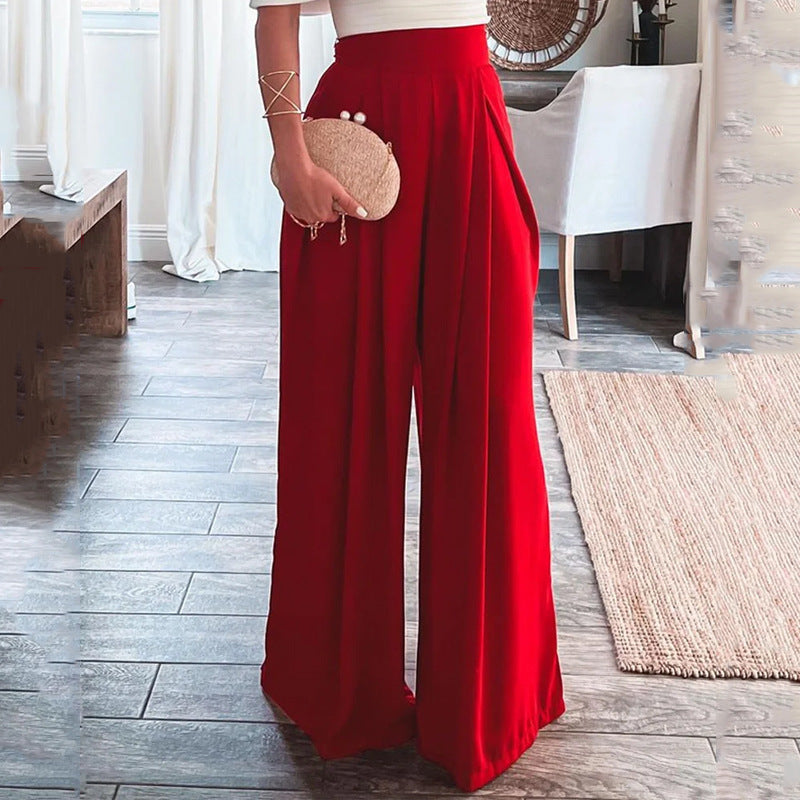 Bella Summer Sexy Off-shoulder Top and Wide-leg Trousers set