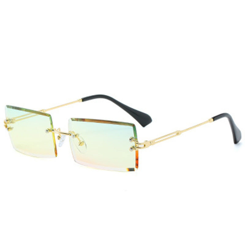 Rimless Rectangle Fashion Sunglasses