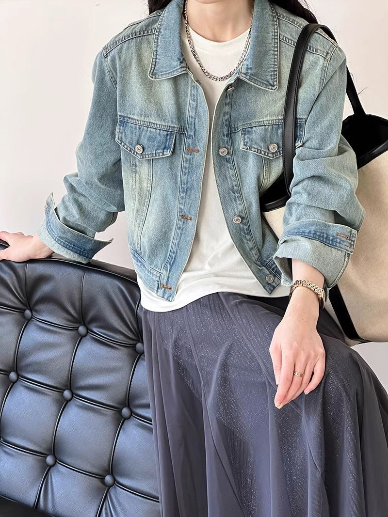 Spring American Style Loose All-matching denim Jacket