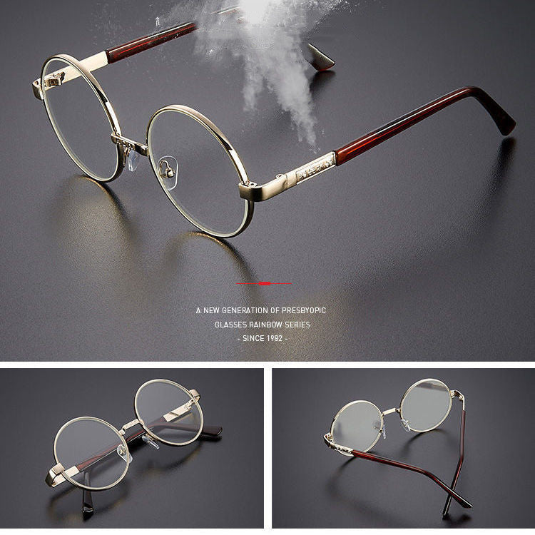 Crystal Flat Glasses Unpredictable Round Stone Mirror Female Eye-catching Eye Care