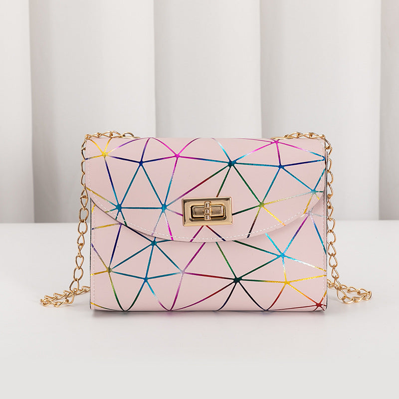 Women's Summer New Colorful Rhombus Chain Bag Fashion