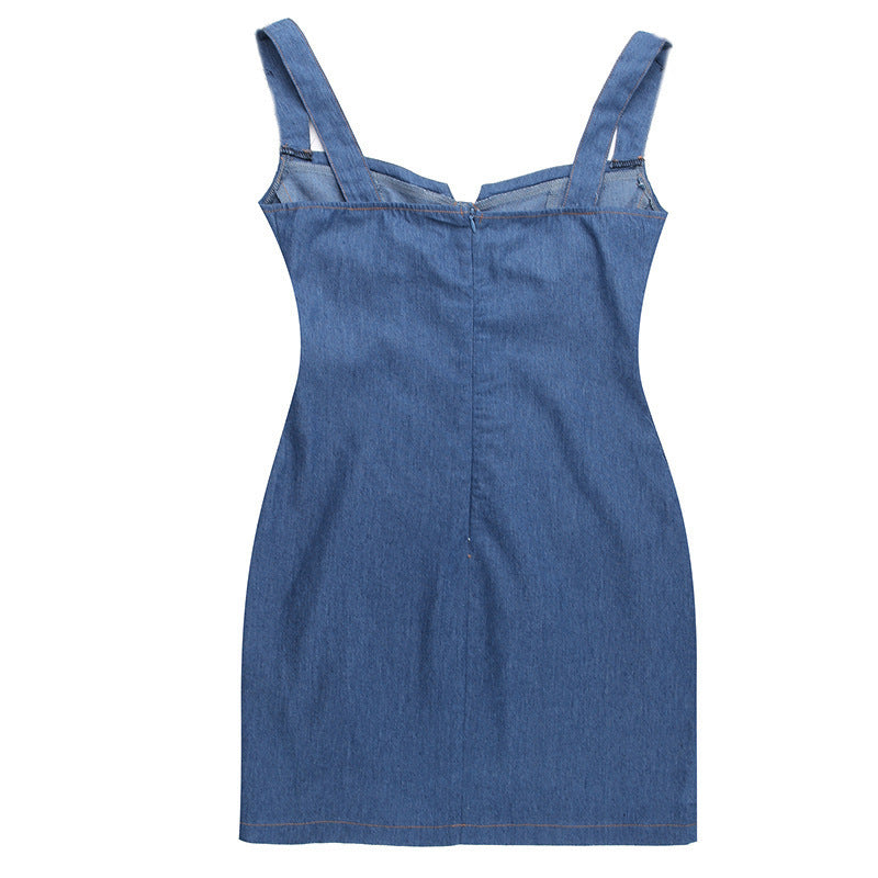 Women's Fashion Personality Denim Sling Dress