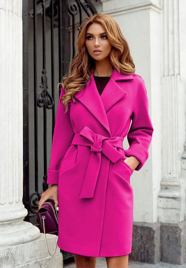 Pretty Women's Long Sleeve Woolen Coat