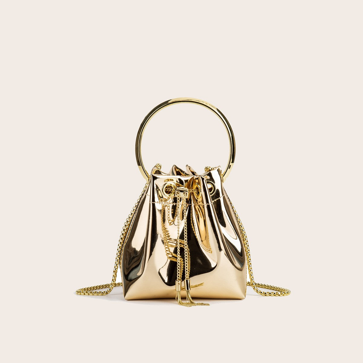 Metal Mirror Mini Chain Handheld One Shoulder Crossbody Bag