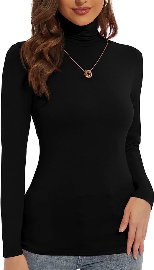 Base Shirt Slim-fit Elegant Graceful Turtleneck