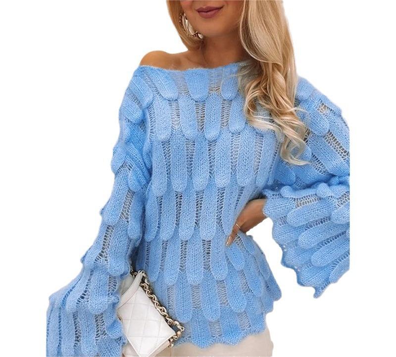 Autumn And Winter Elegant Texture Knitted Sweater Women's Clothing